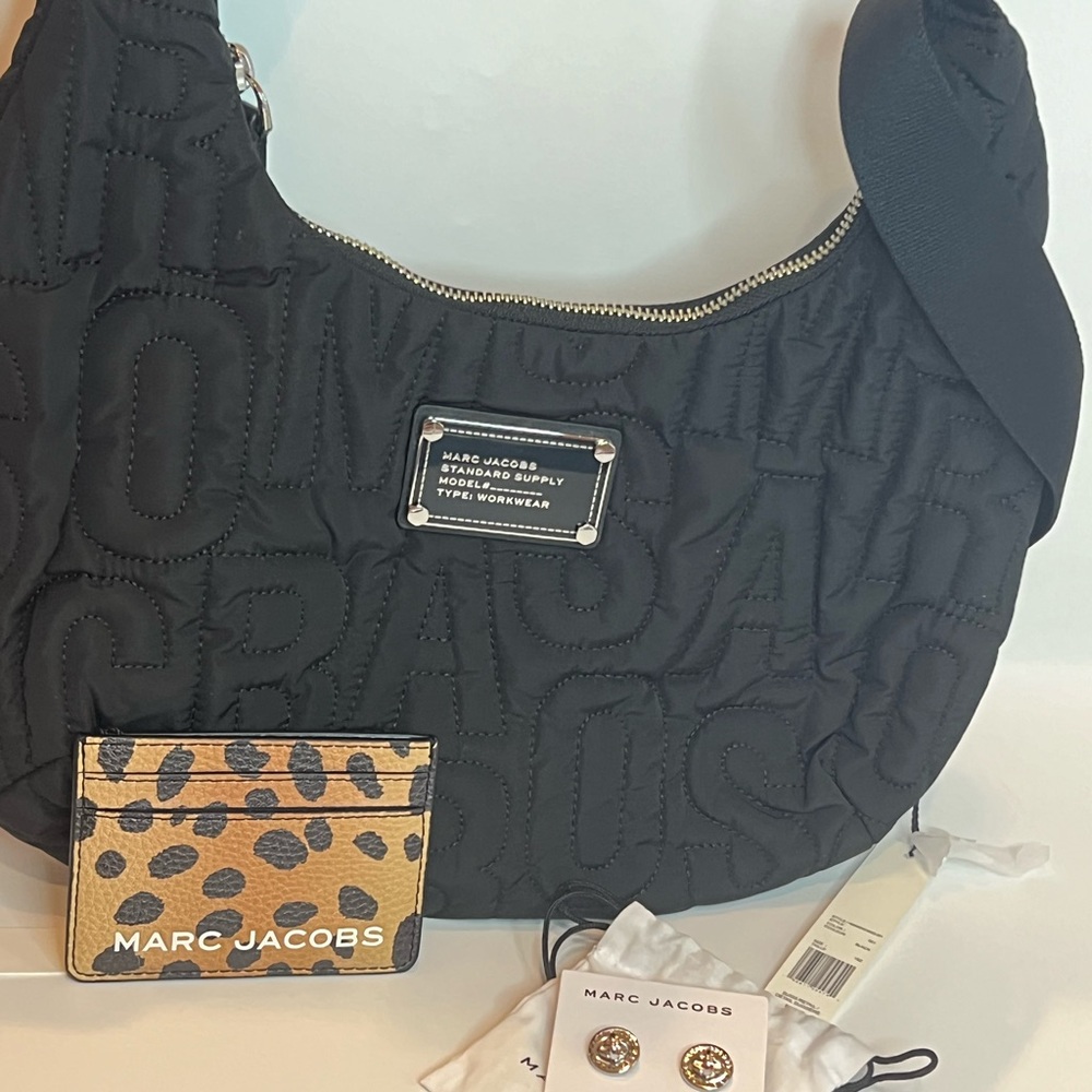 Marc Jacobs Black Quilted Hobo Bag